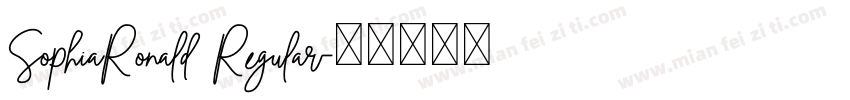 SophiaRonald Regular字体转换